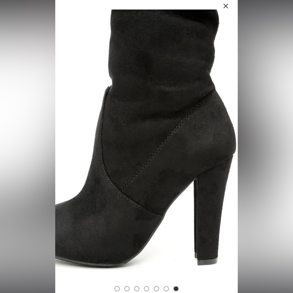Steve Madden Gorgeous Black Suede Over the Knee Boots, Size 7.5, NWT - Picture 4 of 6